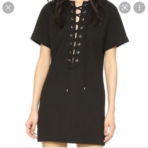 NWT - English Factory Lace Up Black Dress
